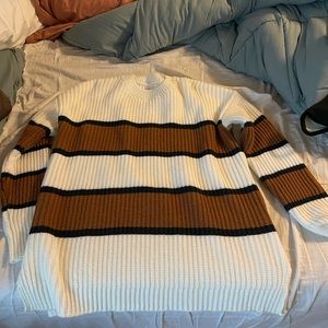 Plus size striped sweater